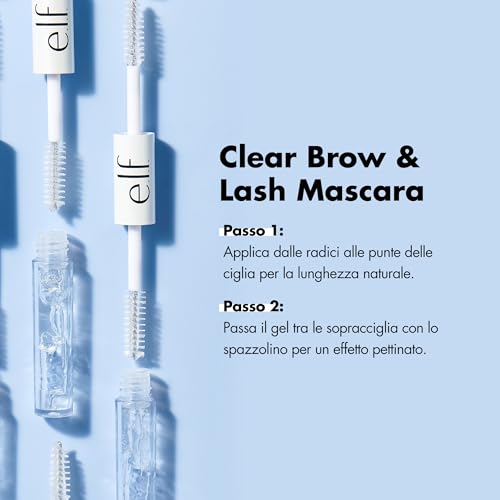 e.l.f. Clear Brow Lash Mascara Clear 4 fl. oz., Crystal, 0.08 Fl Oz 2 Pack