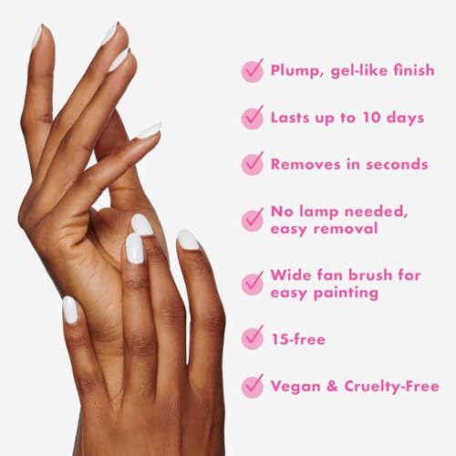 Olive & June Long Lasting Top Coat Nail Polish | Plump Gel-Like Finish No Lamp Needed Lasts up to 10 days | Salon-Quality Color at Home | 15-Free, Vegan & Cruelty-Free Chip-Resistant Shine