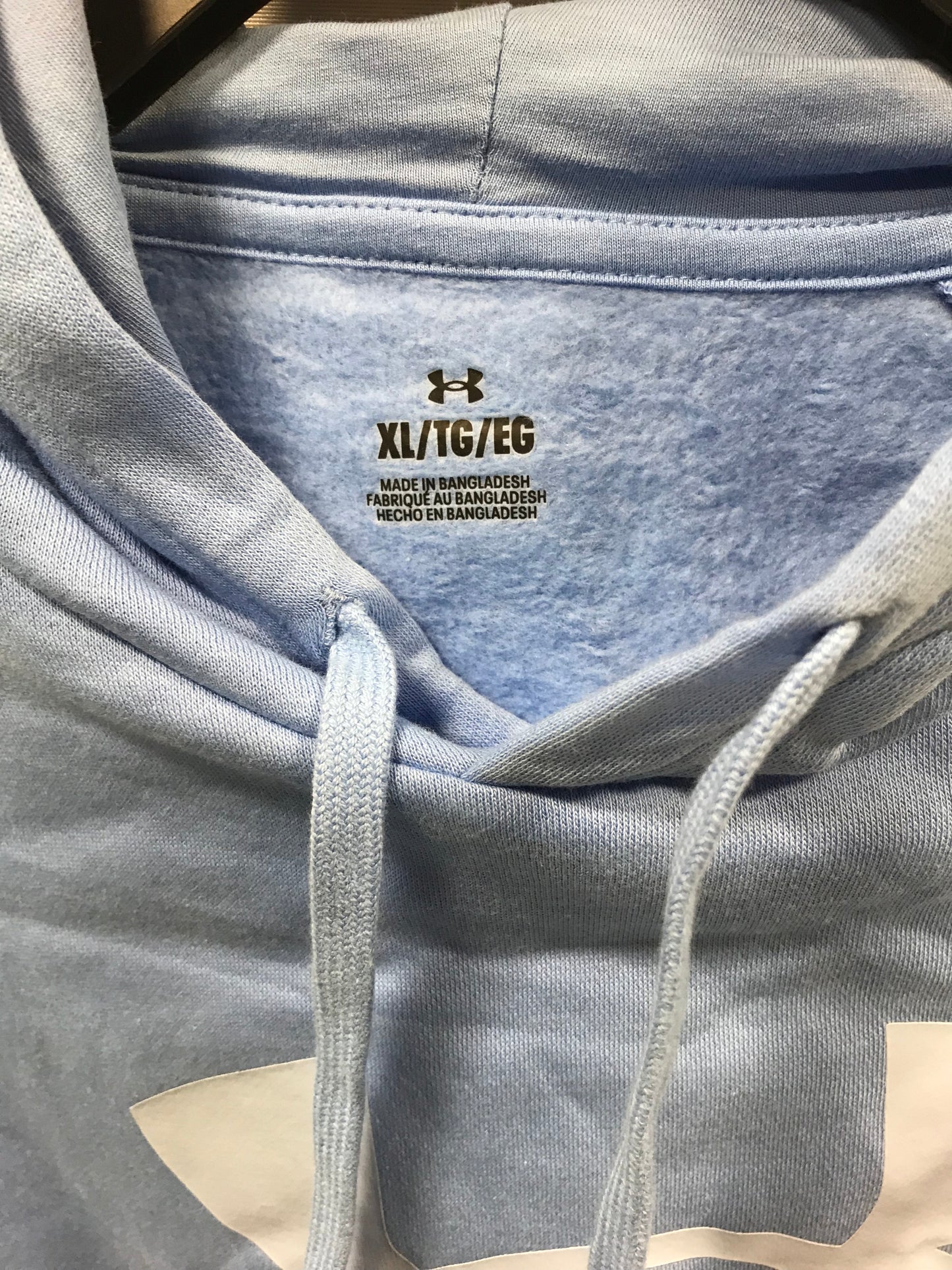 Under Armour Hoodie Mens Rival Fleece Pullover 1379758 Logo Blue - Size XL