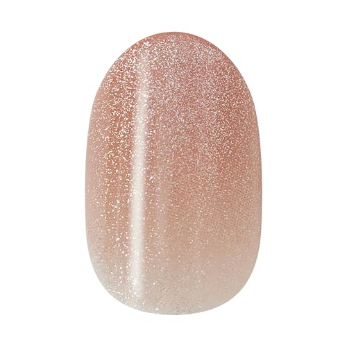 KISS imPRESS Press On Nails, ‘My Go To’, Magnetic, Short Oval, No Glue Needed, Up to 10-Day Hold, Chip-Resistant, Easy Peel & Press, Includes 30 Fake Nails, Prep Pad, Mini Nail File & Manicure Stick