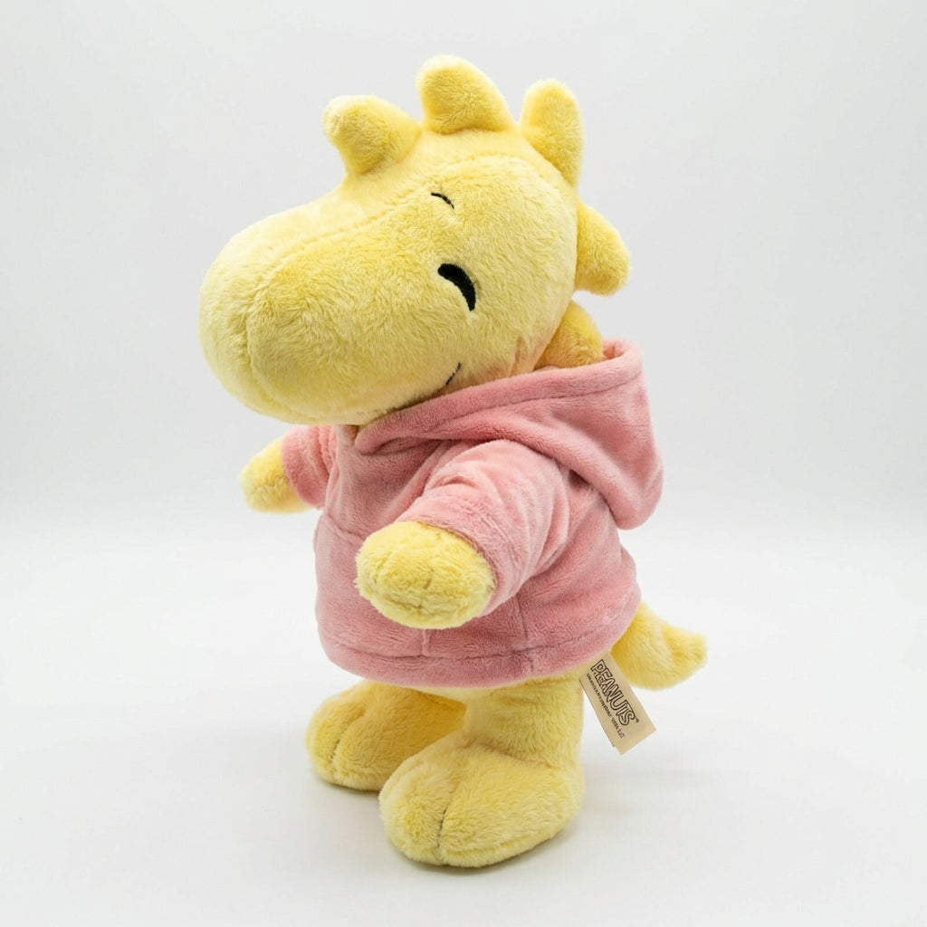 New Peanuts Woodstock 12" Plush Stuffed Animal Pink Carrot Hoodie By Ruz