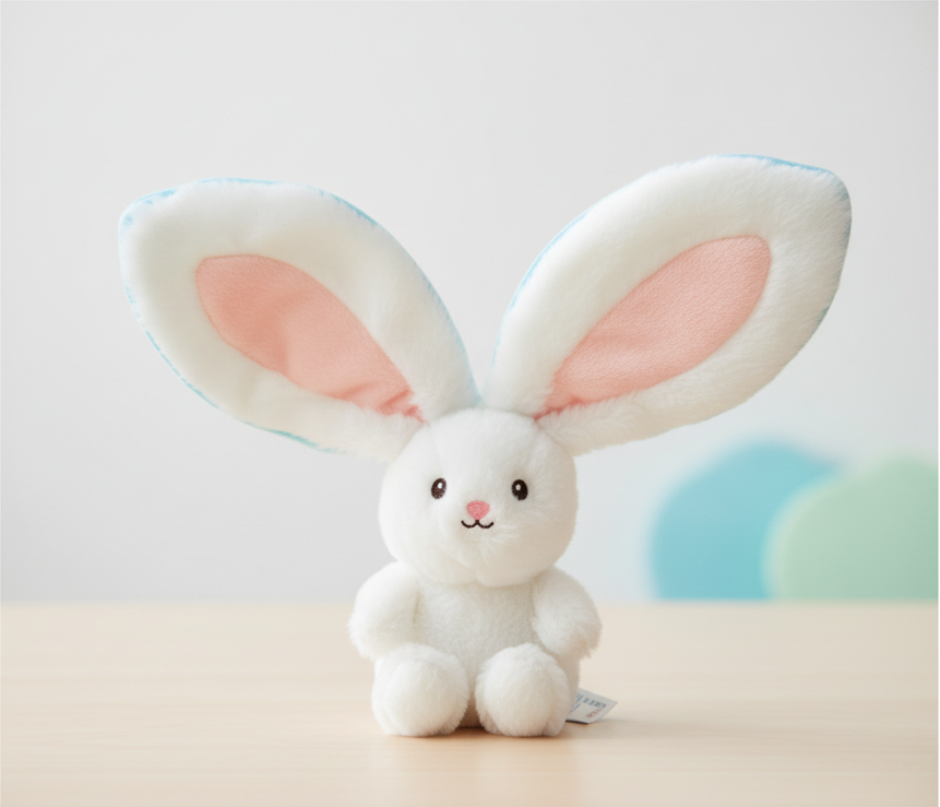 Cottondale 7.09" Reversible Bunny Plush Easter Egg Zipper Rabbit Stuffed Animal