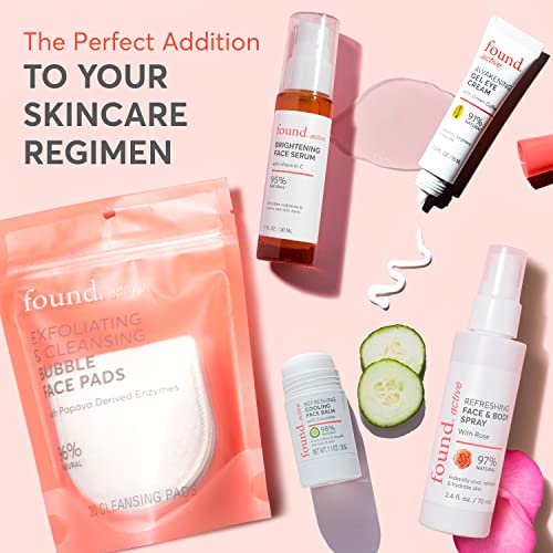 Found Active Brightening Face Serum with Vitamin C Lightweight Gel Formula with Rich Antioxidants that Support a More Radiant Complexion, 1 Fl Oz