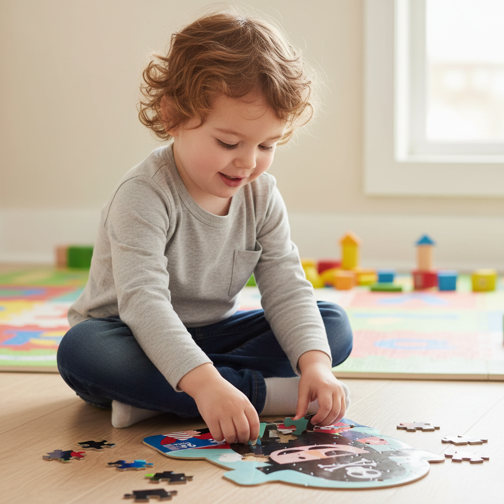 Anker Art 24 Piece Pirate Puzzle Ages 3+ Kids Travel Bag Jigsaw 8.75" x 9"