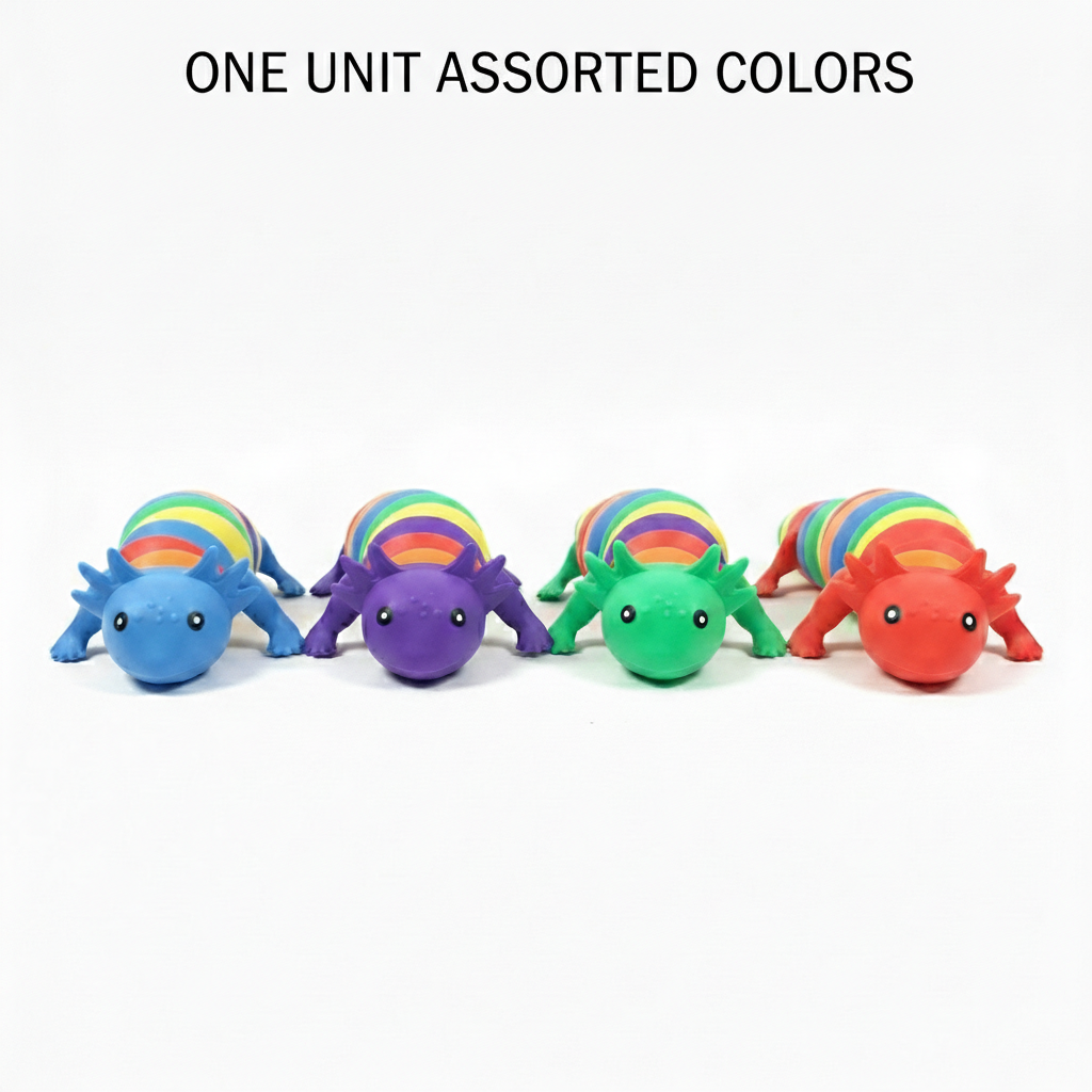 JA-RU Ugly Cute Axolotl Fidget Toy Sensory Stress Relief Squishy Assorted 1 Ct