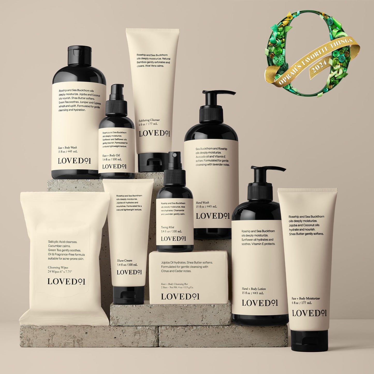 Loved01 Face & Body Salicylic Acid Cleansing Wipes, John Legend Skincare, Oil & Fragrance-Free, No-Rinse, Suitable for Blemish-Prone Skin, 24 wipes