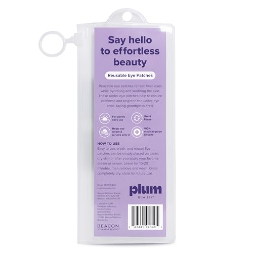 Plum Beauty Reusable Eye Masks Patches Boost Hydration Reduce Wrinkles 20 Uses