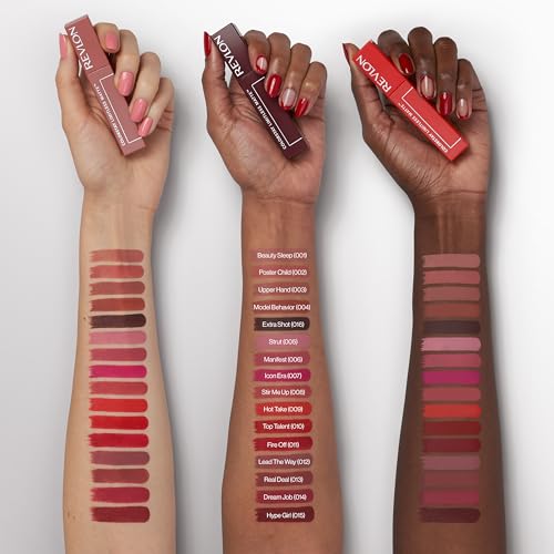 Revlon ColorStay Limitless Matte Liquid Lipstick, Vegan Formula, No-Budge, Longwear Lip Color, Long Lasting, Lightweight/Comfortable, Waterproof, 009 Hot Take, 0.17 fl oz