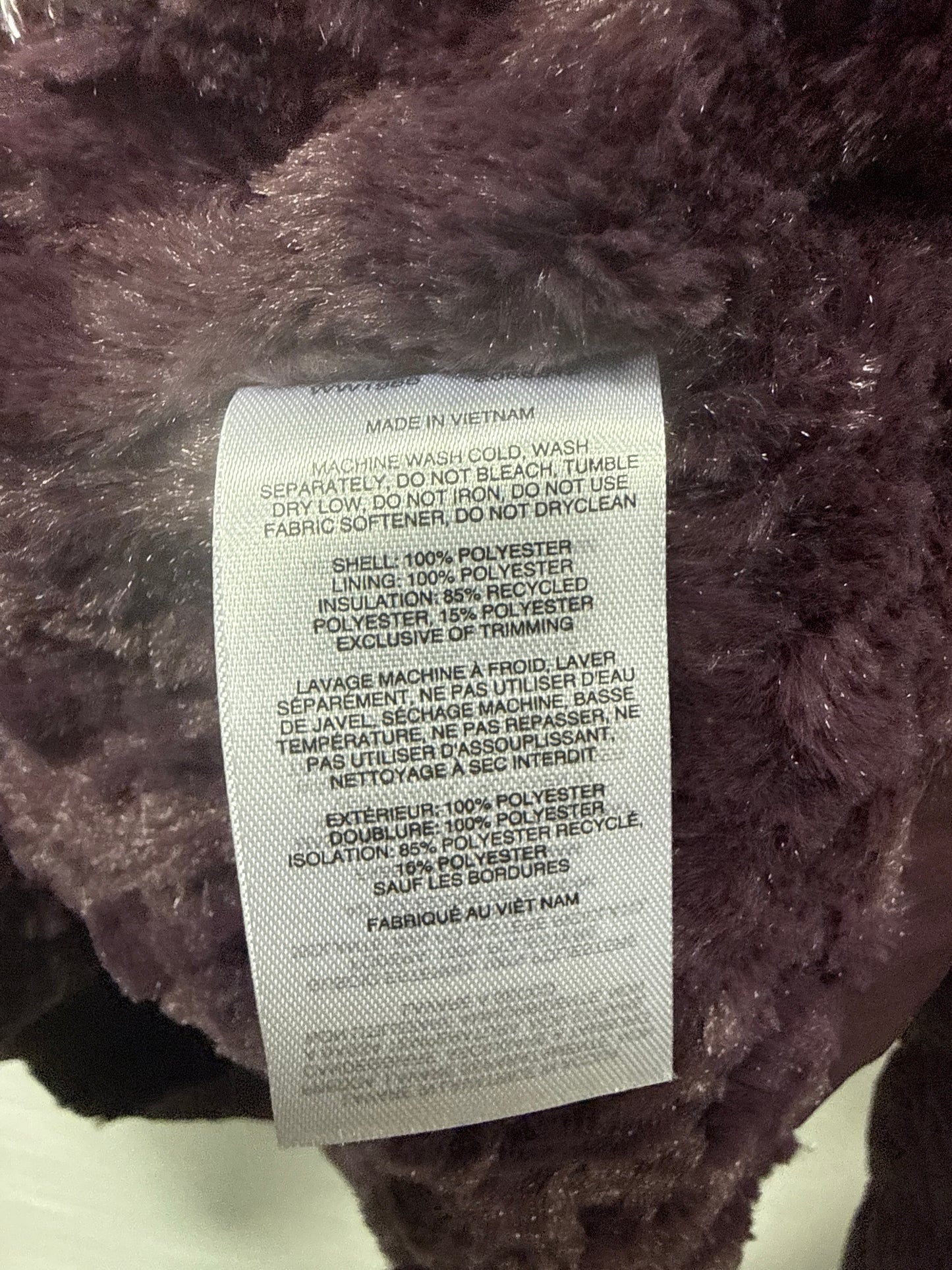 Columbia Women's 2X Size Sherpa High Pile Fleece Jacket Purple Fuzzy NWOT