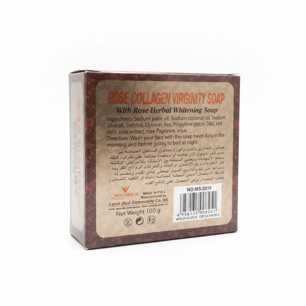 2 Pack Miss Moon Rose Collagen Virginity Soap Whitening Herbal Skin Tightening