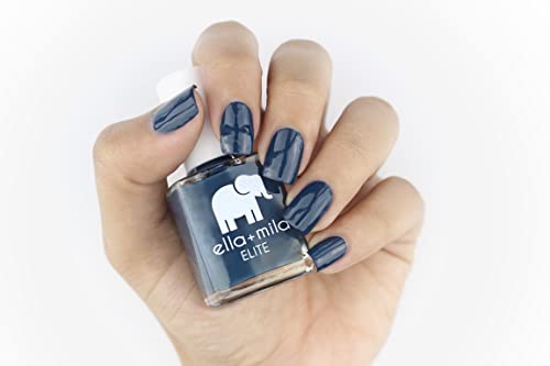 ella+mila Professional, Quick Dry, Long-Lasting & Chip-Resistant Blue Nail Polishes (Mediterranean Mist - 0.45 fl oz)