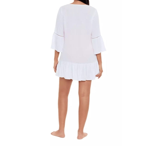 Women's Draper James Oversized Shirt Dress Coverup White Small