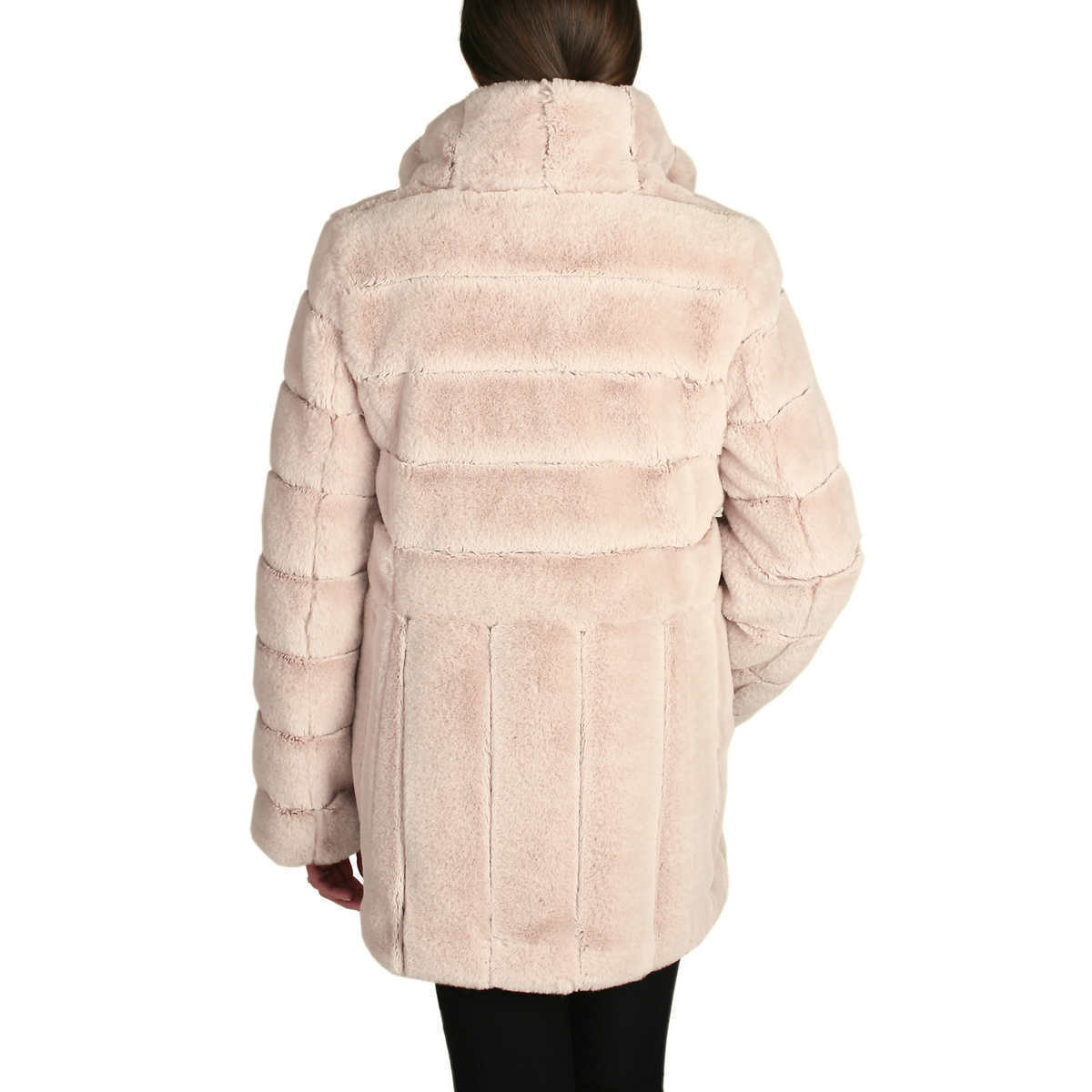 Kristen Blake Women's Faux Fur Coat Jacket, Beige X-Large - NEW