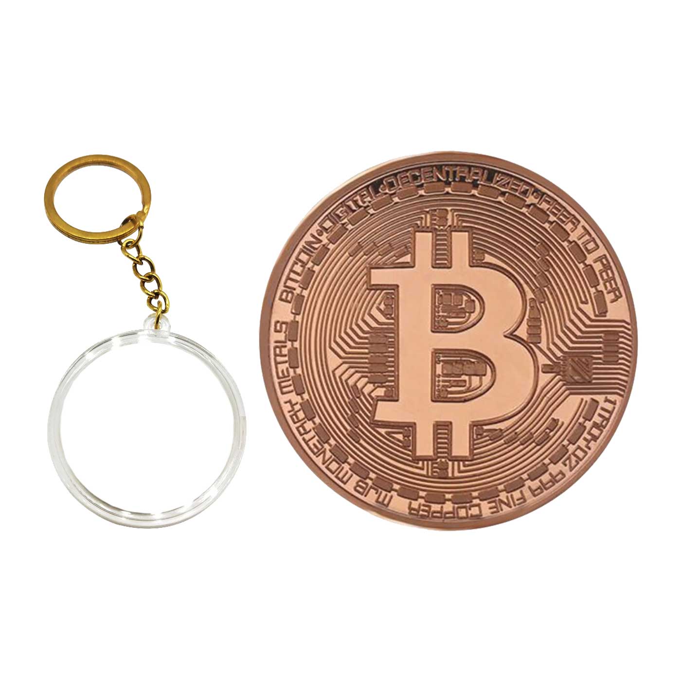 Cryptocurrency Collectors Edition 40mm Crypto Coin Keychain Capsule Set Bitcoin