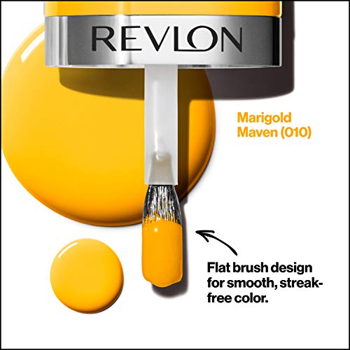REVLON Ultra HD Snap Nail Polish, Glossy Nail Color, 100% Vegan Formula, No Base and Top Coat Needed, 010 Marigold Maven, 0.27 Fl Oz