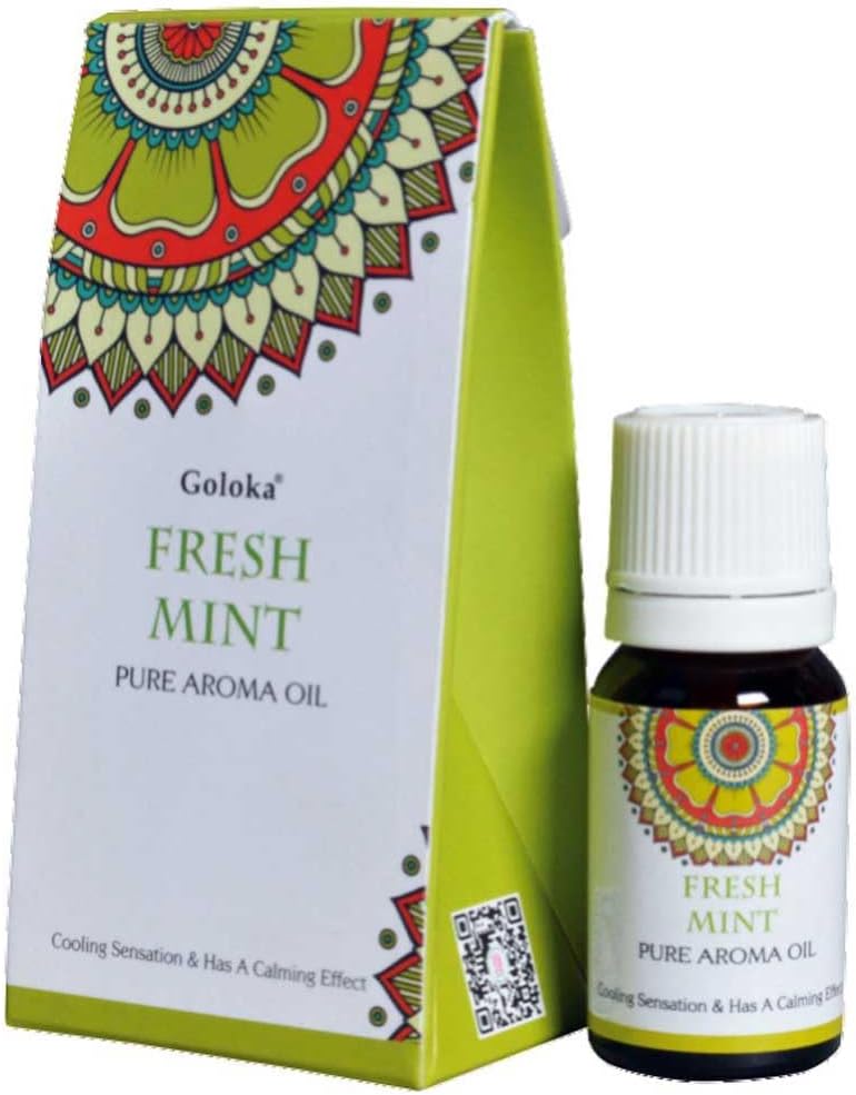 Goloka Pure Aroma Aromatherapy Essential Oils - Perfect for Diffuser, Humidifier, Massage (Fresh Mint)