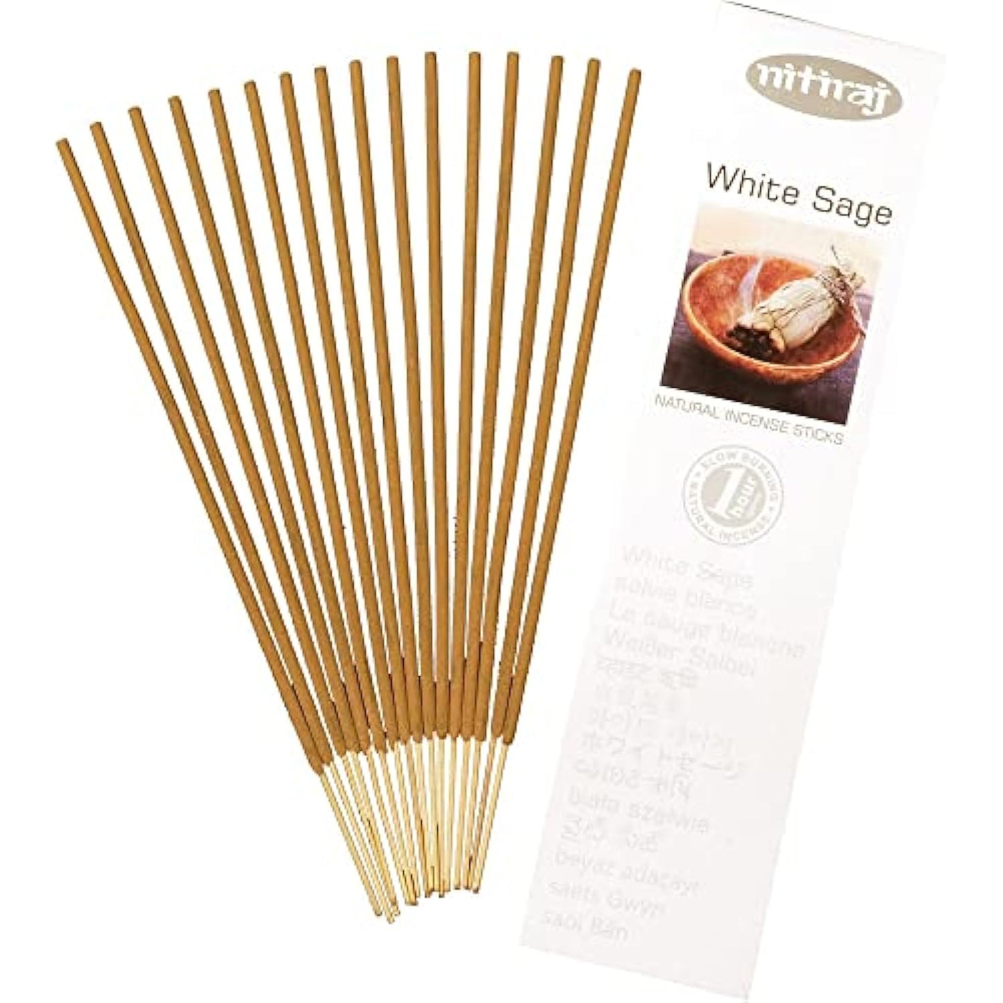 Nitiraj Platinum Natural Incense Sticks Slow Burning 1hr. 2Pack