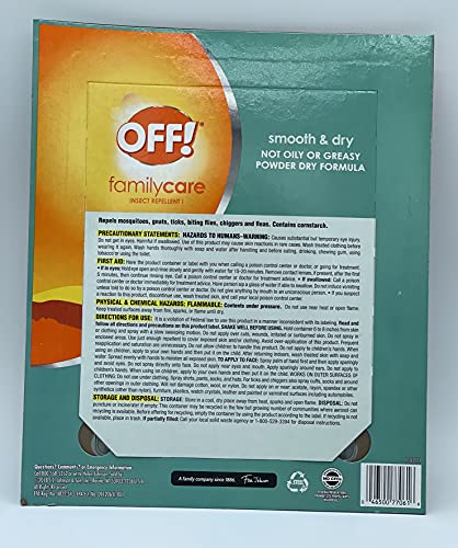OFF! FamilyCare Insect Repellent Smooth & Dry 6 Ounce 3 Count