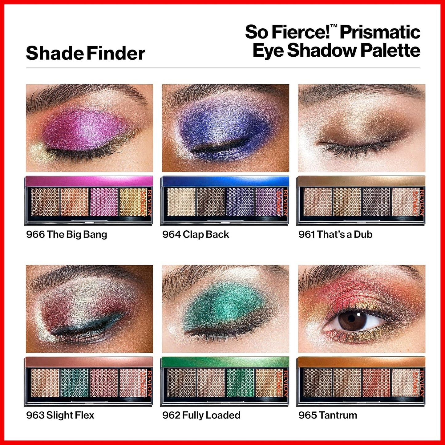 Revlon So Fierce! Prismatic Shadow Palette, 962 Fully Loaded, 0.21 oz