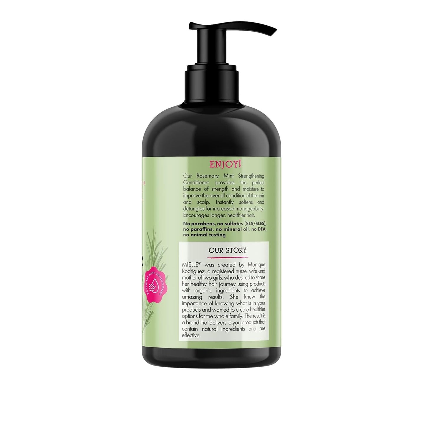 Mielle Organics Rosemary Mint Biotin Strengthening Conditioner, 12 oz Detangling