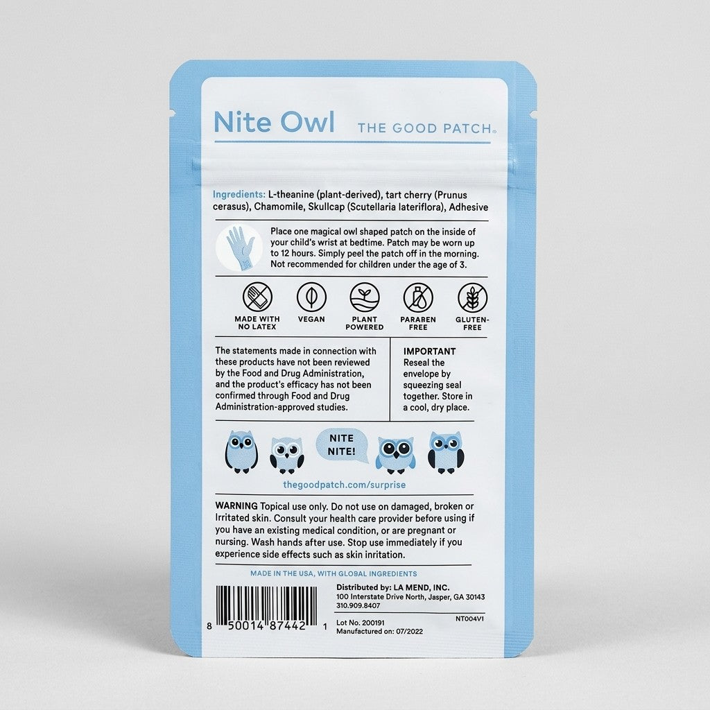 The Good Patch - Nite Owl for Kids, 6 Patch