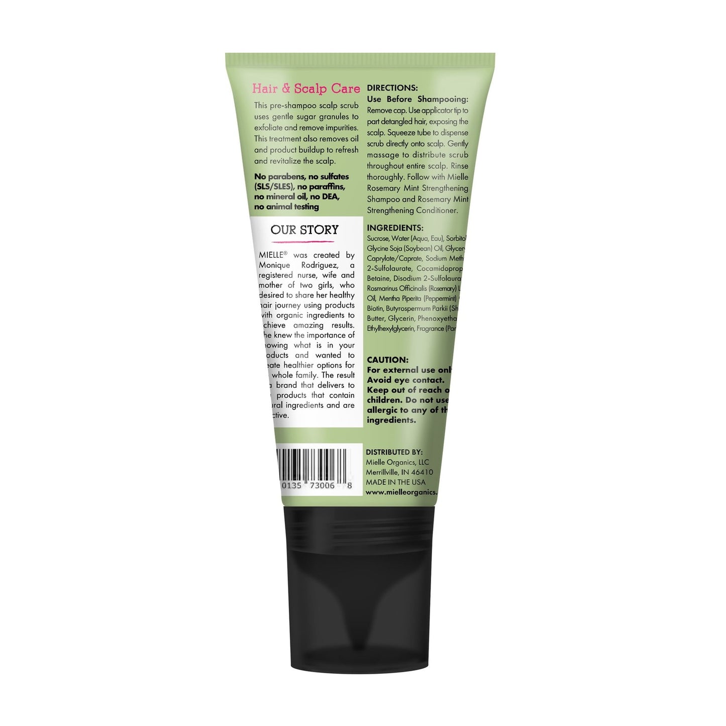2 pack Mielle Rosemary Mint Clarifying Sugar Scalp Scrub - 6 oz