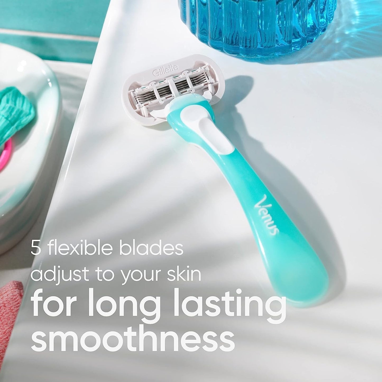 Gillette Venus Extra Smooth Sensitive Women's Disposable Razors 5-Blade 4 Count