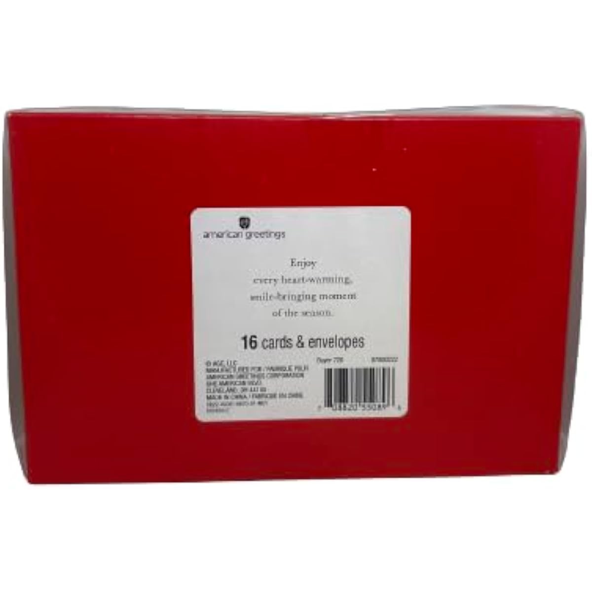American Greetings Christmas Holiday Cards with Envelopes - 4 3/4" x 7 1/4" (Merry Christmas - 16 Ct)