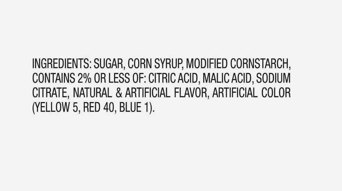 Shaq-A-Licious XL Sour Gummies Watermelon Mixed Berry Pineapple 6.2 oz Bag