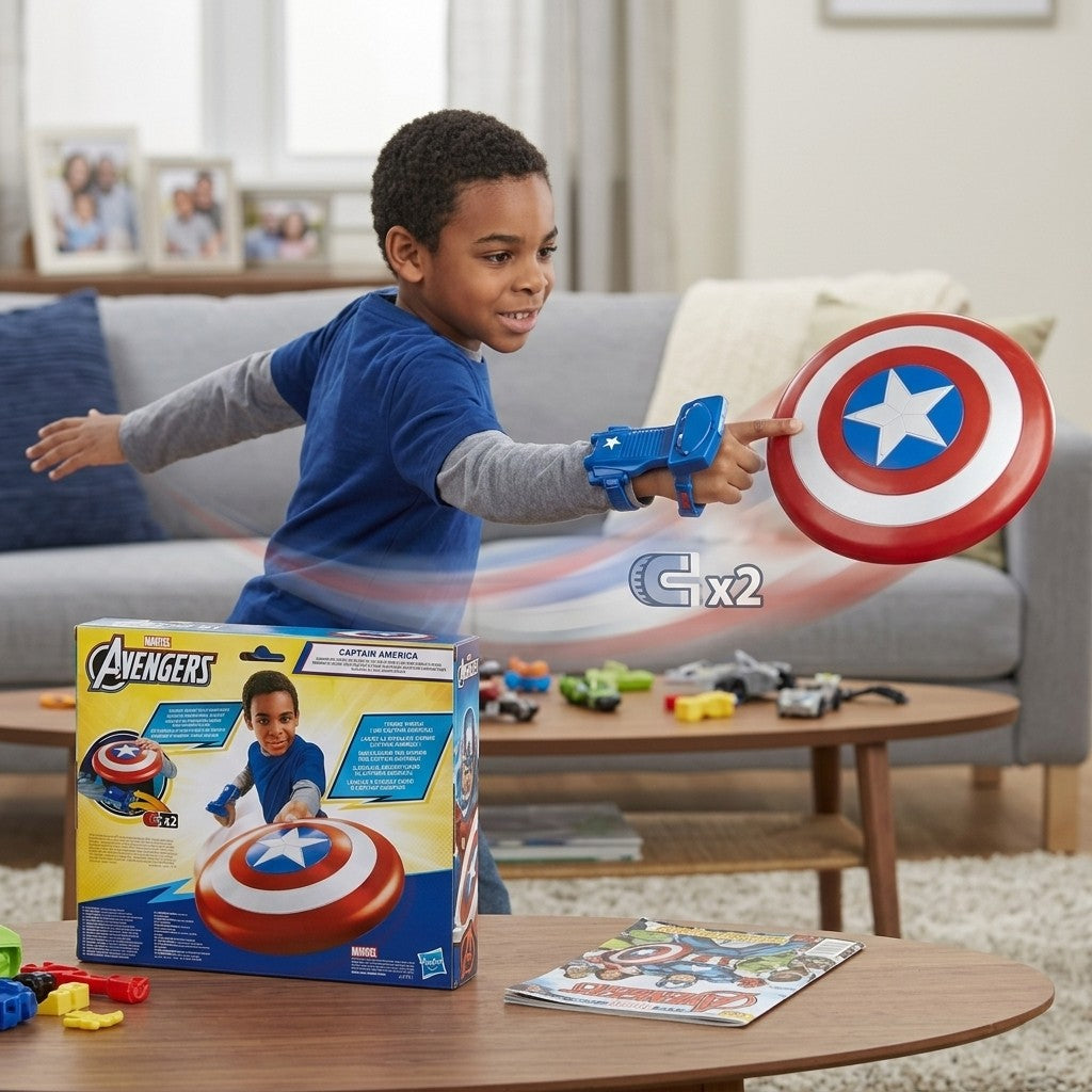 Hasbro Marvel Avengers Captain America Magnetic Shield & Gauntlet Toy Age 5+