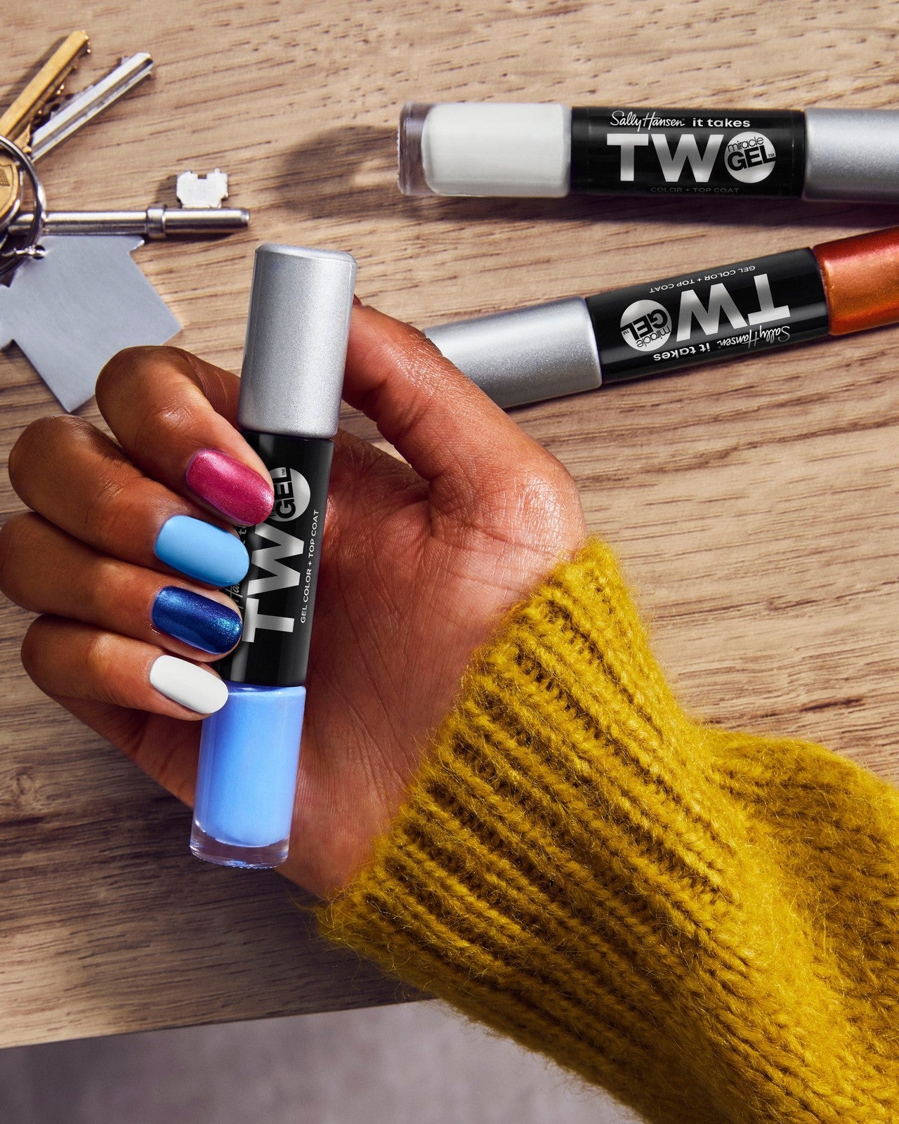 Sally Hansen Miracle Gel Nail Polish, It Takes Two, 930 Saturn It Up!