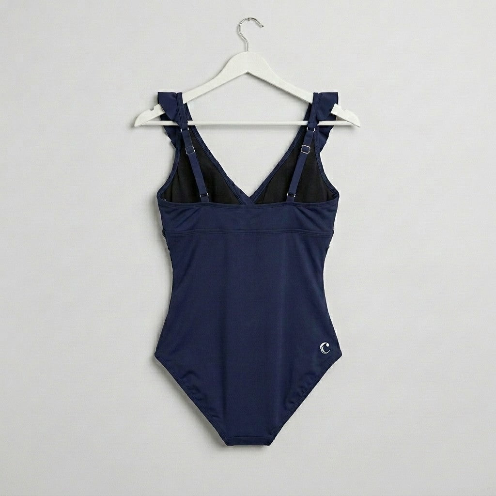 Designed For You Women's Navy Blue One Piece Swimsuit Size M NWT Slimming Fit