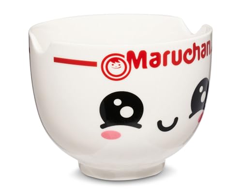 Maruchan Ramen Bowl Cute Kawaii Happy Face 2 Piece Ramen Bowl Set Microwave Safe Dishwasher Safe with Chopsticks