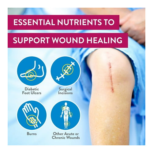 Juven Therapeutic Nutrition Drink Mix Powder for Wound Healing Support, Includes Collagen Protein, Fruit Punch, 8 Count