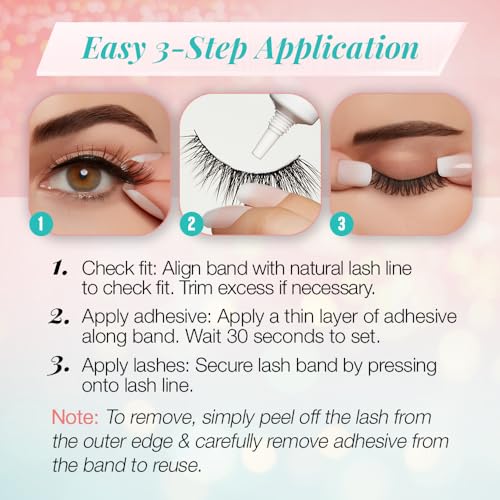 Ardell Winks So Lit Lashes, Full Volume, 20mm Length, Dramatic Night Luxe Look, Black Band