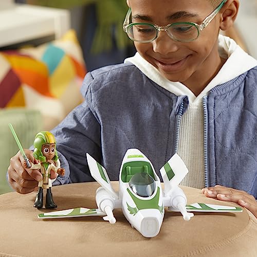 Star Wars: Young Jedi Adventures Jedi Pilot Kai Brightstar, 4-Inch Scale Action Figure Ship, Toys, Preschool Toys for 3 Year Old Boys & Girls