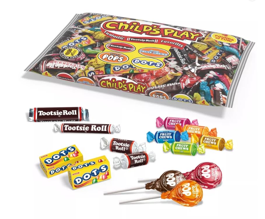Tootsie Child's Play Assorted Funtastic Tootsie Roll Favorites Variety Pack of 4.4 lb (70.2oz)