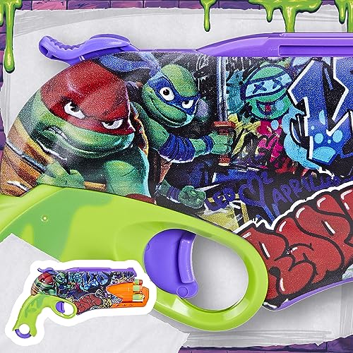 Nerf Teenage Mutant Ninja Turtles Dart Blaster, 10 Elite Darts, Kids Stocking Stuffers, Ages 8+