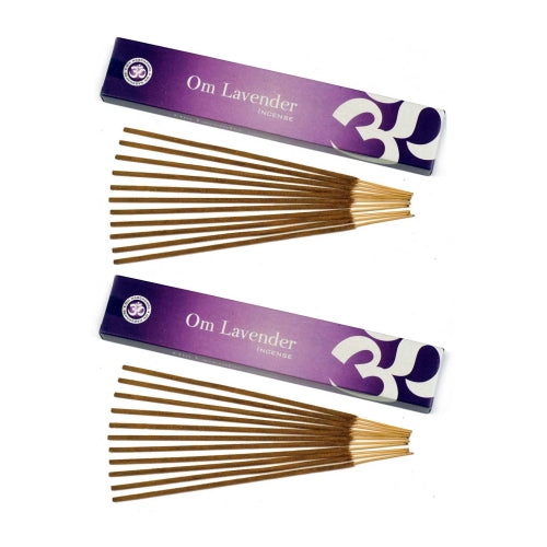Om Incense Works Natural Fragrance Incense Sticks 2 Pack (15 grams per Box)