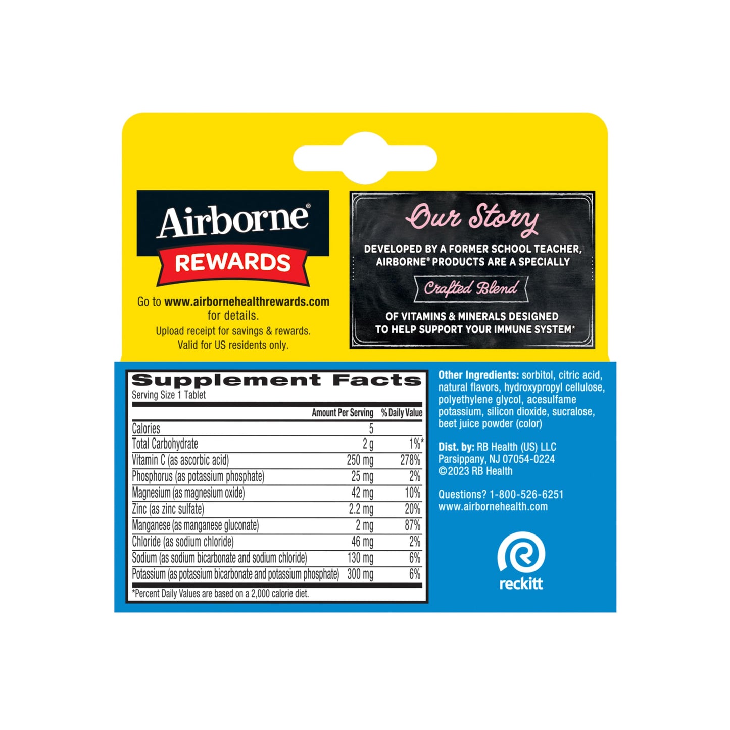 Airborne® Effervescent Tablets - Electrolyte Replenisher - Strawberry Lemon 72/10 ct.
