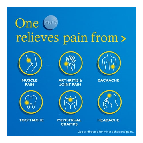 Aleve Back & Muscle Pain Reliever Naproxen Sodium Tablets, 90 Count