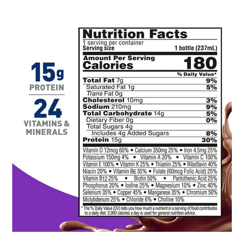 BOOST Women Nutritional Drink, Rich Chocolate, 15 g Protein, 12- 8 fl oz Bottles