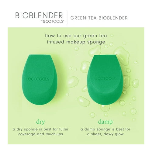 EcoTools Green Tea Bioblender, Makeup Blending Sponge for Foundation, 1 Count