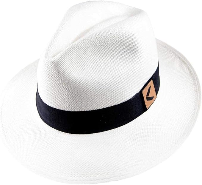 Toquilla Straw Panama Hat Ecuador Handwoven - Fedora Style with Gift Bag and Box