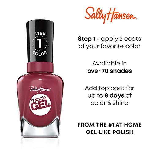 Sally Hansen Miracle Gel™, V-Amplified, Long Lasting, Gel-Like Formula, No UV Lamp Needed, Purple Nail Polish