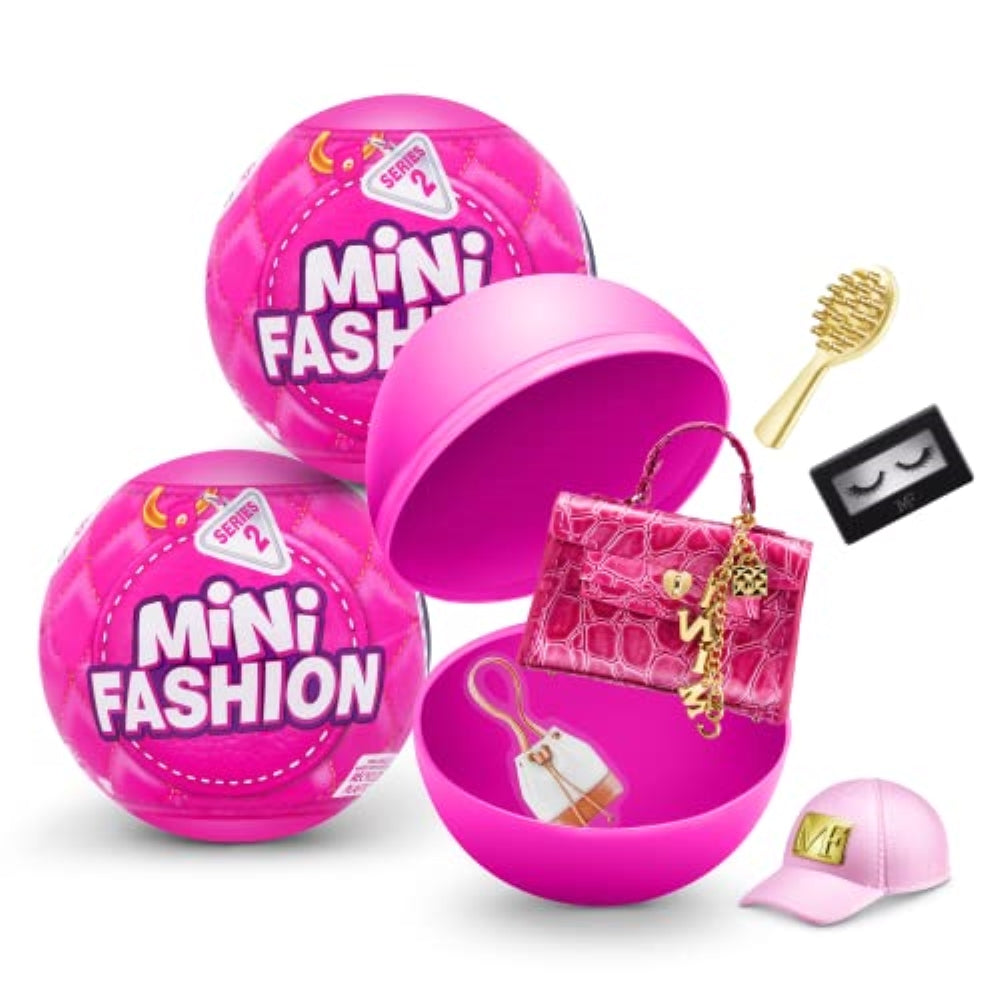 5 Surprise Mini Fashion Series 2 by ZURU Amazon Exclusive Mystery Mini Brand Collectibles, Handbags/ Accessories for Kids, Girls, Teens, Adults (2 Pack)