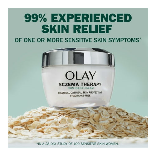 Olay Sensitive Skin Eczema Therapy Face Moisturizer with Colloidal Oatmeal, Fragrance-Free, 1.7 oz