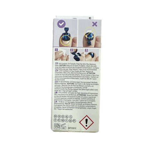 Impress Press on Pedicure ToeNails Dahlia 24ctIm