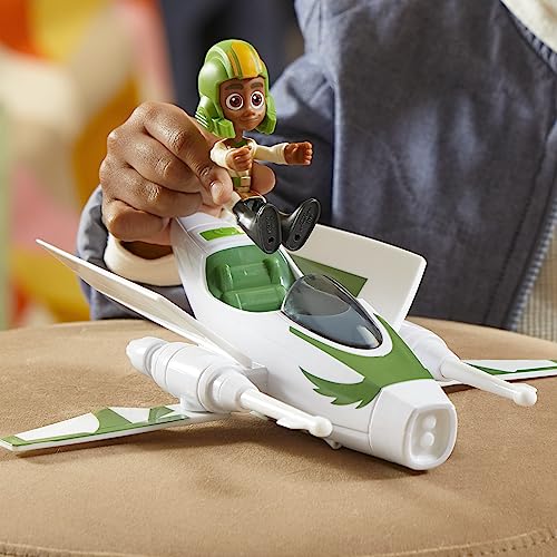 Star Wars: Young Jedi Adventures Jedi Pilot Kai Brightstar, 4-Inch Scale Action Figure Ship, Toys, Preschool Toys for 3 Year Old Boys & Girls