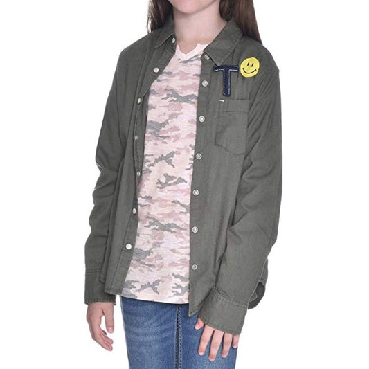Tractr Big Girls' Two-Piece Layering Shirt Set